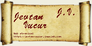 Jevtan Vučur vizit kartica